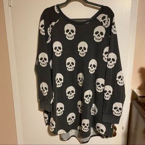 Torrid skull sweatshirt tunic 3X